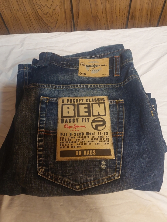 Pepe Jeans Other - Pepe Jeans Dark Blue Ben Baggy Fit Men's Jeans 42x32 New Skater Y2K Vintage
